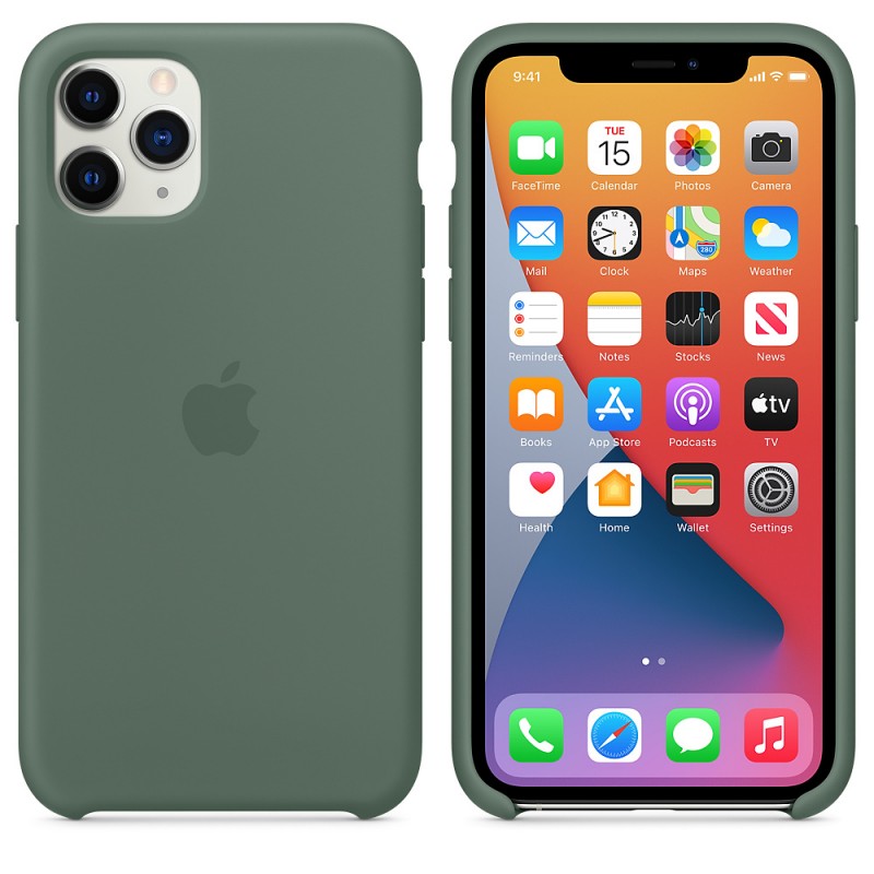 iPhone 11 Pro Silicone Case Pine Green